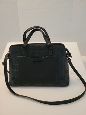 Steve Madden Black Stamped  Logo Crossbody Purse